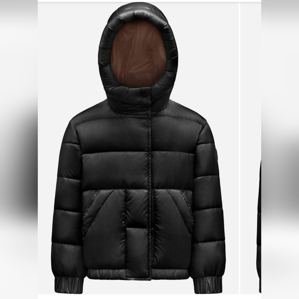 Moncler Kids Black Hooded Puffer Jacket